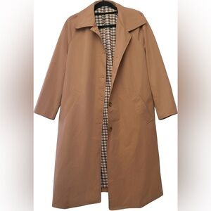 Tan Trench Coat - Classic Single-Breasted Jacket